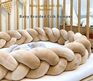 Coussin tressé anti-collision en tricot pour bébé, tissé à la main en spandex, en coton doux, pour <span class=keywords><strong>lit</strong></span> <span class=keywords><strong>de</strong></span> bébé, protection <span class=keywords><strong>de</strong></span> <span class=keywords><strong>lit</strong></span>, pare-chocs <span class=keywords><strong>de</strong></span> berceau - Product Image 2