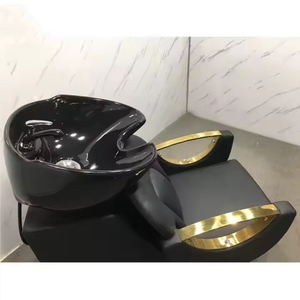 Juego de Muebles para Salón de Belleza Black Gold, Lavabo para Peluquería, Equipo de Peluquería, Silla de Estilismo, Lavacabezas - Product Image 4