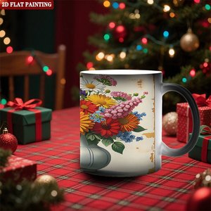Frosted <b>Ceramic</b> Mug 11oz Black Heat Color Changing Sublimation Blank <b>Cup</b> - Product Image 2
