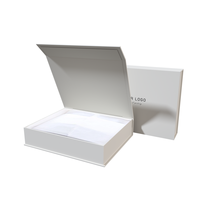 Caja de Regalo Rígida Blanca Plegable de Papel Personalizada para Vestidos, Caja de Regalo Magnética para Bufandas, Caja de Almacenamiento para Camisetas y Prendas