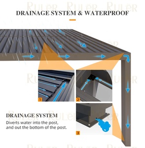 Système de <span class=keywords><strong>toit</strong></span> motorisé extérieur imperméable à l'eau, installation facile et aménagement personnalisé, pergola à <span class=keywords><strong>toit</strong></span> rétractable - Product Image 5