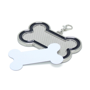 DIY昇華犬の骨ペットタグ金属猫ジュエリーペンダント熱伝達プリント名札カスタム昇華ブランクメタルドッグタグ - Product Image 1