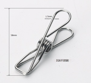 1 Suministro de fábrica de clavijas de grado oceánico y clavija de ropa de grado marino y clavija de ropa de acero inoxidable 316 multifunción plateada para percha - Product Image 1