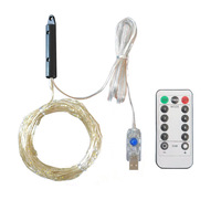 Guirlandes lumineuses LED en fil de cuivre pour décoration d'arbre, étanches, à intensité variable, style cascade, clignotantes, pour intérieur/extérieur