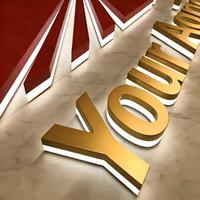 Enseigne LED personnalisée en acrylique 3D pour publicité extérieure, avec logo et lettres commerciales, installation facile et effet lumineux stable