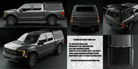 Couverture de benne de camion en acier au manganèse 4x4, auvent de camion, coque de camping-car pour Hilux / Tacoma / Dodge Ram / Amarok / Tundra / F150 / BYD Shark