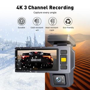 Bán Hàng Trực Tiếp Sản Xuất 4K 3 Chnanel 6G Ống Kính 4K Tầm Nhìn Ban Đêm Phía Trước Cabin Và Phía Sau <span class=keywords><strong>Video</strong></span> <span class=keywords><strong>Recorder</strong></span> Blackbox Auto DVR Dash Cam - Product Image 4