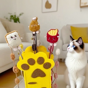 Juguete de Peluche con Forma de Comida, Varita para Gatos con Papel Arrugado y Campana para Juego Interactivo - Product Image 6