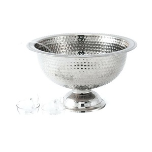 Bol de piédestal antique en métal pour le service des fruits et la décoration intérieure - Product Image 5