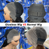 Perruques Bouclées Kinky Pixie Couleur Marron Densité 250, Perruque en Cheveux Humains Glueless Full HD Lace, Perruques Frontal en Cheveux Humains avec Lace Frontale 13x6