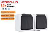 Interruptor de Pared Europeo Impermeable con Clasificación IP20, de Alta Calidad, Serie GT, con Soporte de Latón para Enchufe de Pared Europeo Interior