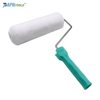 Tissé Polyester Cage cadre poignée peinture mur sol maison recharge brosse couverture manchon noir ensemble 9 pouces plateau peinture rouleau Kit