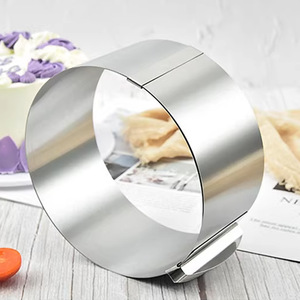 6-12 pouces télescopique en acier inoxydable Mousse cercle gâteau pain grillé <span class=keywords><strong>moule</strong></span> outils de cuisson en gros - Product Image 4