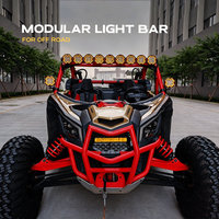 Barre lumineuse LED modulaire Amber Super Bright de 48 pouces pour toit, pour Polaris RZR, Can-Am Maverick X3, Defender, Talon, UTV, tout-terrain, 4x4