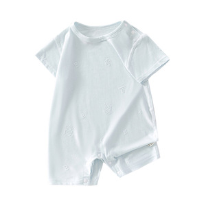 Body de Verano para Bebé, Modal, Manga Corta, Delgado, Transpirable, Unisex, con Etiqueta, Tejido de Punto - Product Image 5