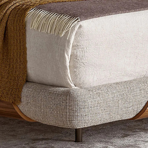 Роскошная итальянская высококачественная мебель, Современная фабричная распродажа, двуспальная кровать размера «Queen-King-Size», ткань для спальни в отеле - Product Image 2