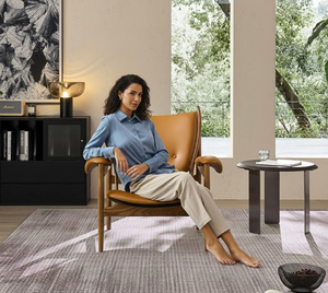 Noordse <span class=keywords><strong>Mid</strong></span>-<span class=keywords><strong>Century</strong></span> Loungestoel Massief Houten Fauteuil Vintage Lederen <span class=keywords><strong>Wingback</strong></span> Accentstoel - Product Image 2