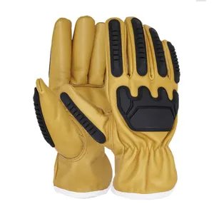 Wholesale Warm Waterproof Anti Vibration Oil Resistant Safety Tpr Cut Leather Oilfield Impact Gloves