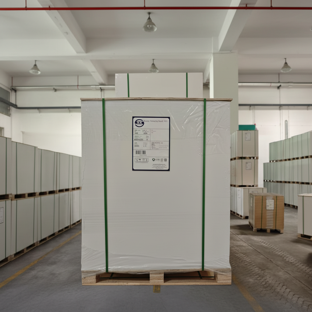 High Bulk White Cardboard Paper GC1 GC2 C1S FBB Paper in Roll and Sheet PE Coated Single Side for Packaging