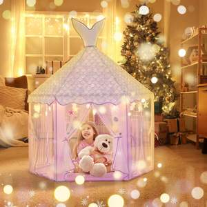 Carpa de Juego Infantil con Diseño Hexagonal, Color Morado, Plegable y Portátil, Tipo Castillo de Princesa - Product Image 2