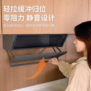 Wall Mounted Pull Down Double Layer Folding Spice <b>Rack</b> Aluminum Alloy <b>Kitchen</b> <b>Storage</b> Organizer Rectangle Shape CG198 - Product Image 5
