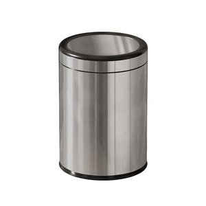 Round Stainless Steel Trash Can 15L Swing Lid Indoor Use for Home Office Kitchen Bedroom Living Room - Product Image 5