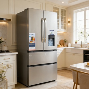 Refrigerador Francés de 4 Puertas para el Hogar, 628L, con Dispensador de Agua Externo, Sin Escarcha, Enfriamiento por Aire, Gran Capacidad de Almacenamiento, Estilo Francés - Product Image 1