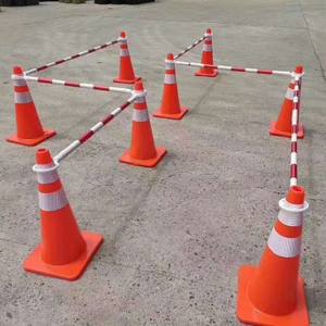 Cono de Tráfico con Conexión Fija, Barra Telescópica de Advertencia, Instalaciones de Tráfico, Cono de Helado, Luz Reflectante Roja, Blanca, Negra y Amarilla - Product Image 3