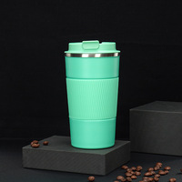 Tasse isotherme de voyage en silicone souple en acier inoxydable, anti-déversement, pratique à boire le lait ou le café, à double paroi, pour le voyage