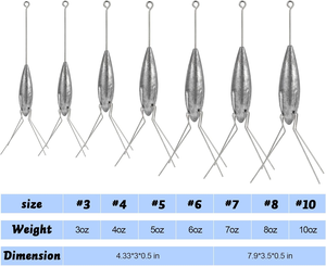 Pesi da pesca con piombino Sputnik per la pesca in acqua salata, avventure in spiaggia, Surf Casting Spider piombini fatti <span class=keywords><strong>di</strong></span> piombo - Product Image 6