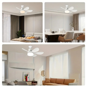 Ventilatore da soffitto con luce e telecomando, attacco E27, montaggio a soffitto. - Product Image 6