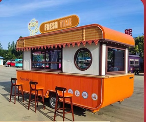 Camion de restauration mobile d'<span class=keywords><strong>occasion</strong></span>, camions de restauration rapide pour crêpes, remorque de <span class=keywords><strong>concession</strong></span> avec extension pour les petites entreprises - Product Image 2