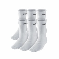 Enfants Hommes Running Basketball Golf Sneaker Long Logo Personnalisé Crew Chaussettes De Sport Avec Marque Brodée