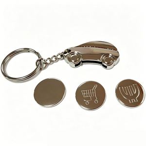 Hot Sell Wholesale Custom Metal Supermarket Cart Token Shopping Trolley Coin Holder <b>Keychain</b> - Product Image 2