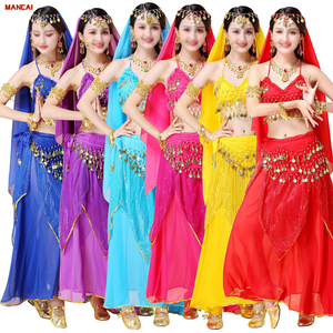 Trajes de Danza del Vientre, Estilo Bollywood, Indio, Egipcio, Conjunto de Vestido <span class=keywords><strong>para</strong></span> Danza del Vientre, Disfraz de Halloween, Actuación en Escenario, Tallas Grandes, <span class=keywords><strong>Ropa</strong></span> de Fiesta <span class=keywords><strong>para</strong></span> Mujeres - Product Image 1