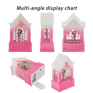 Nhà đầy Màu sắc hộp nhạc trẻ em nhảy múa ba lê cô gái/chàng trai âm nhạc hộp đèn lồng nước cặp đôi đám cưới Ngày Valentine - Product Image 4