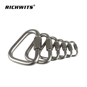 חבל טיפוס חיצוני 3.5 מ\\\"מ שרשרת משולשת מחבר מהיר נעילה נירוסטה 304 דלתא מחבר מהיר למכירה - Product Image 6