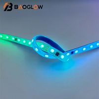 Lampu Strip LED Warna-warni Tahan Air IP68 dengan Remote Control, Lampu Kabinet LED WS2812b untuk Luar Ruangan, Lampu Tali RGB, Lampu Kabinet
