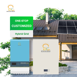 Système d'alimentation solaire domestique hors réseau BR SOLAR BR 15KW avec batterie lithium-ion, onduleur MPPT à onde sinusoïdale pure, montage sur toit - Product Image 1