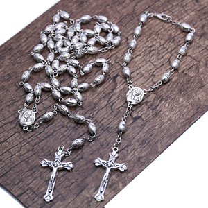 2023 Komi 5*8mm Retro Metal Cross <strong>Beads</strong> Rosary Catholicism Gift Religious Prayer <strong>Beads</strong> Rosaries <strong>Bracelt</strong> - Product Image 5