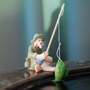 Mayorista PVC Plástico Personaje Pescador Pesca Hombre <span class=keywords><strong>Acuario</strong></span> Pecera Maceta Decorativa Jardinería Decoración - Product Image 2
