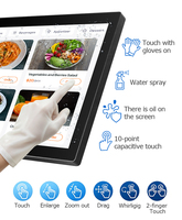 Système de point de vente à prix d'usine, écran de cuisine 21,5 23,6 pouces KDS, moniteur tactile étanche et résistant à l'huile, Android Windows VESA