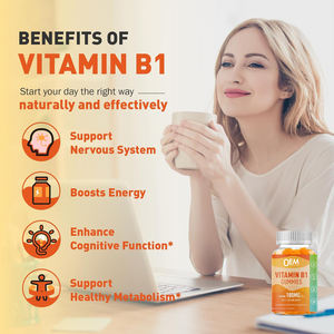 Oem <span class=keywords><strong>100mg</strong></span> ויטמין <span class=keywords><strong>b1</strong></span> gummies thamine <span class=keywords><strong>b1</strong></span> תוספת עם 600 מ "ג סידן, מערכת העצבים תומך & להגביר את האנרגיה - Product Image 4