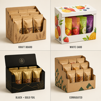 Boîtes de présentation en carton kraft personnalisées avec logo pour bonbons, biscuits, desserts, gaufres – Présentoirs de comptoir à ouverture facile