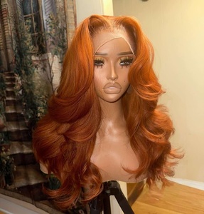 Bán buôn 100% Brazil nguyên tóc giả tóc con người xương dài cơ thể thẳng sóng 5x5 ren đóng cửa nhỏ kích thước nắp cam nâu tóc vàng HD - Product Image 1