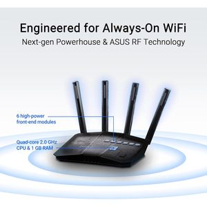Routeur WiFi 7 bi-bande en gros Rt-Be82u 2933 Mbps avec ports 5GbE, AiMesh, pour le jeu, la maison et les entreprises, QoS, WDS - Product Image 4