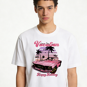 <strong>Wholesale</strong> Custom <strong>T</strong>-<strong>Shirt</strong> Vacation Graphic Tee Custom Drip Effect Graffiti <strong>T</strong> <strong>Shirt</strong> Top Premium Eco-Friendly Apparel for B2B Bulk - Product Image 3