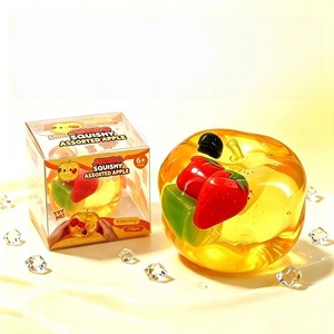 Balle Squishy en Huile de Coco Fruitée, Jouet à Presser en Vaseline, Fidget Toy Anti-Stress en Forme de Fruit Simulé, Cadeau de Noël pour Enfants et Adultes - Product Image 1