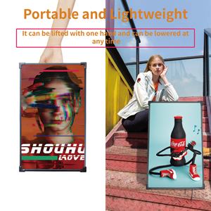 21.5 Inch Advisement Player <strong>Mobile</strong> Phone Control Outdoor Backpack LCD Screen Battery Powered Supply Backpack Advertising Display