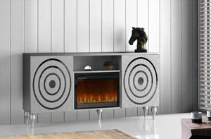 Moderno Design europeo 2 porte <span class=keywords><strong>Art</strong></span> 70 "<span class=keywords><strong>TV</strong></span> Console in legno soggiorno mobili con camino elettronico - Product Image 4